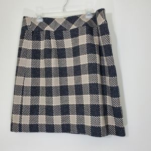 Talbots Gray/Cream Wool Tweed Skirt, Size 18